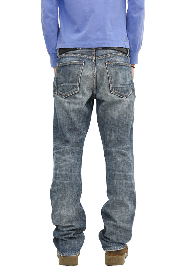 VERTICAL FADING SEMI-FLARED JEANS