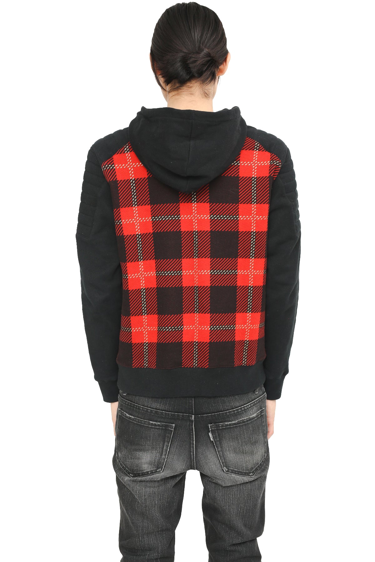 BALMAIN - CHECKED HOODIE