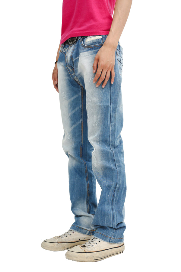 GALLIANO - FADED STRAIGHT JEANS