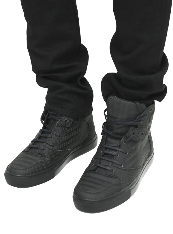 BALENCIAGA - HIGH CUT LEATHER SNEAKERS