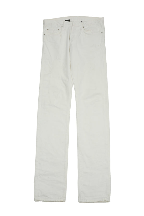DIOR HOMME - WHITE DAMAGE SKINNYJEANS