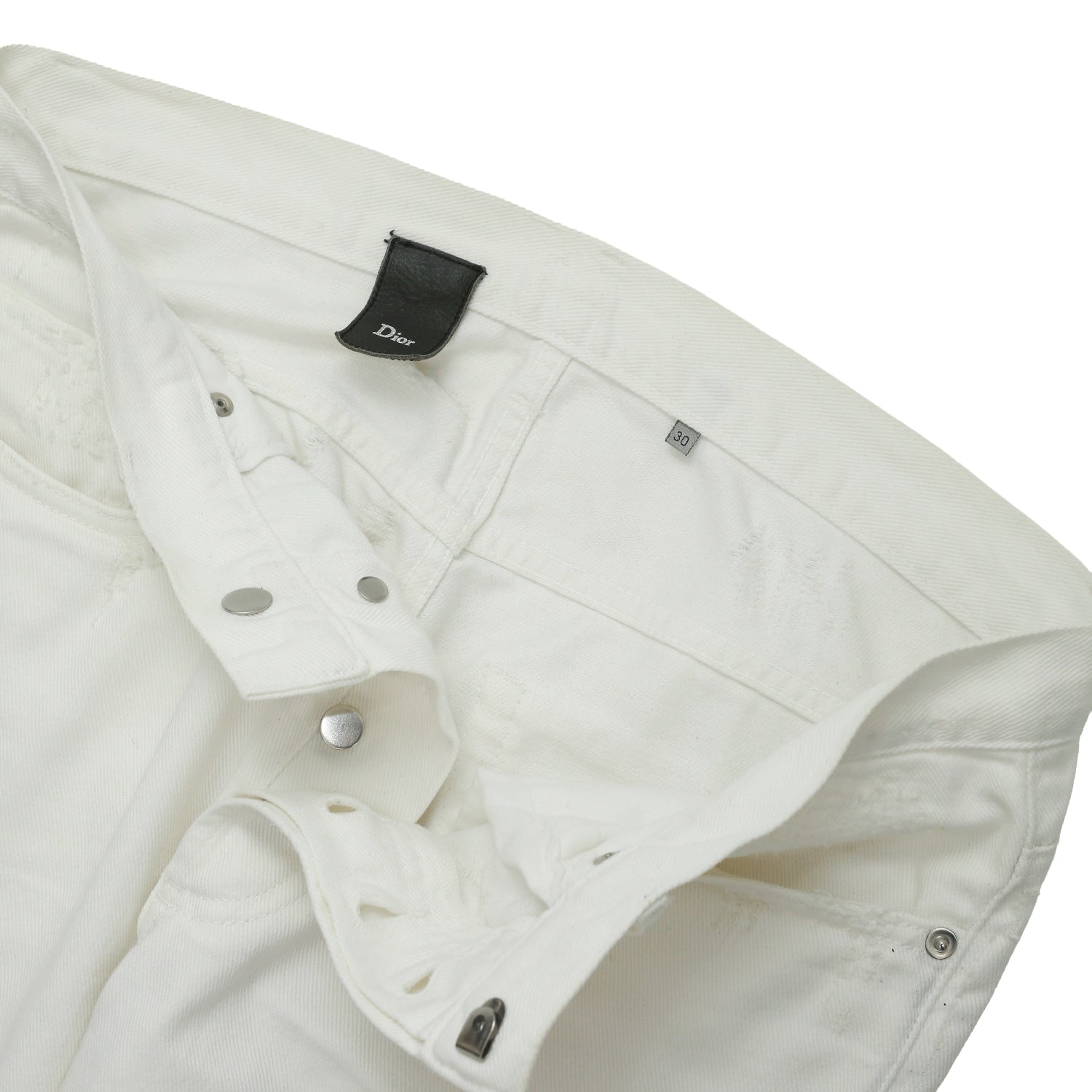DIOR HOMME - WHITE DAMAGE SKINNYJEANS