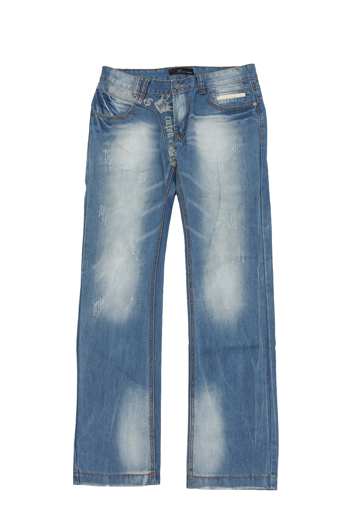 GALLIANO - FADED STRAIGHT JEANS
