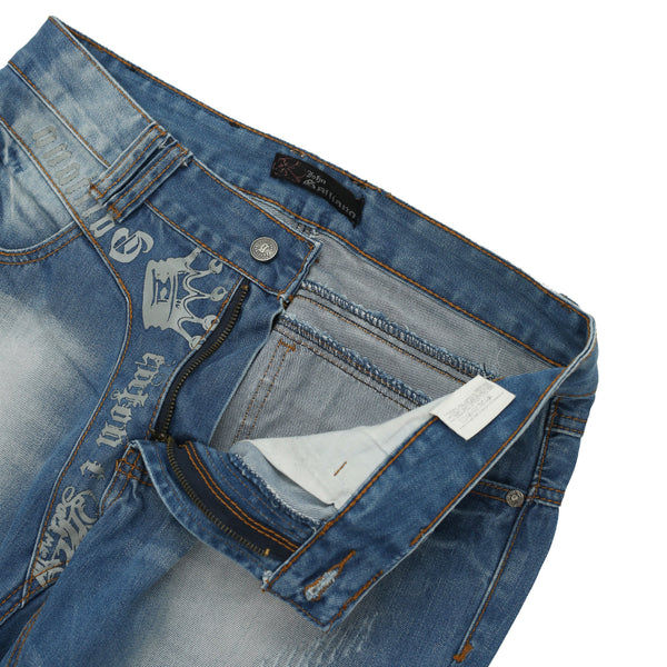 GALLIANO - FADED STRAIGHT JEANS