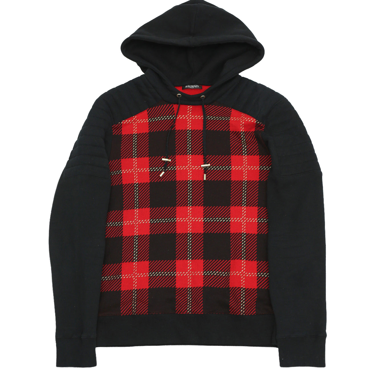 BALMAIN - CHECKED HOODIE