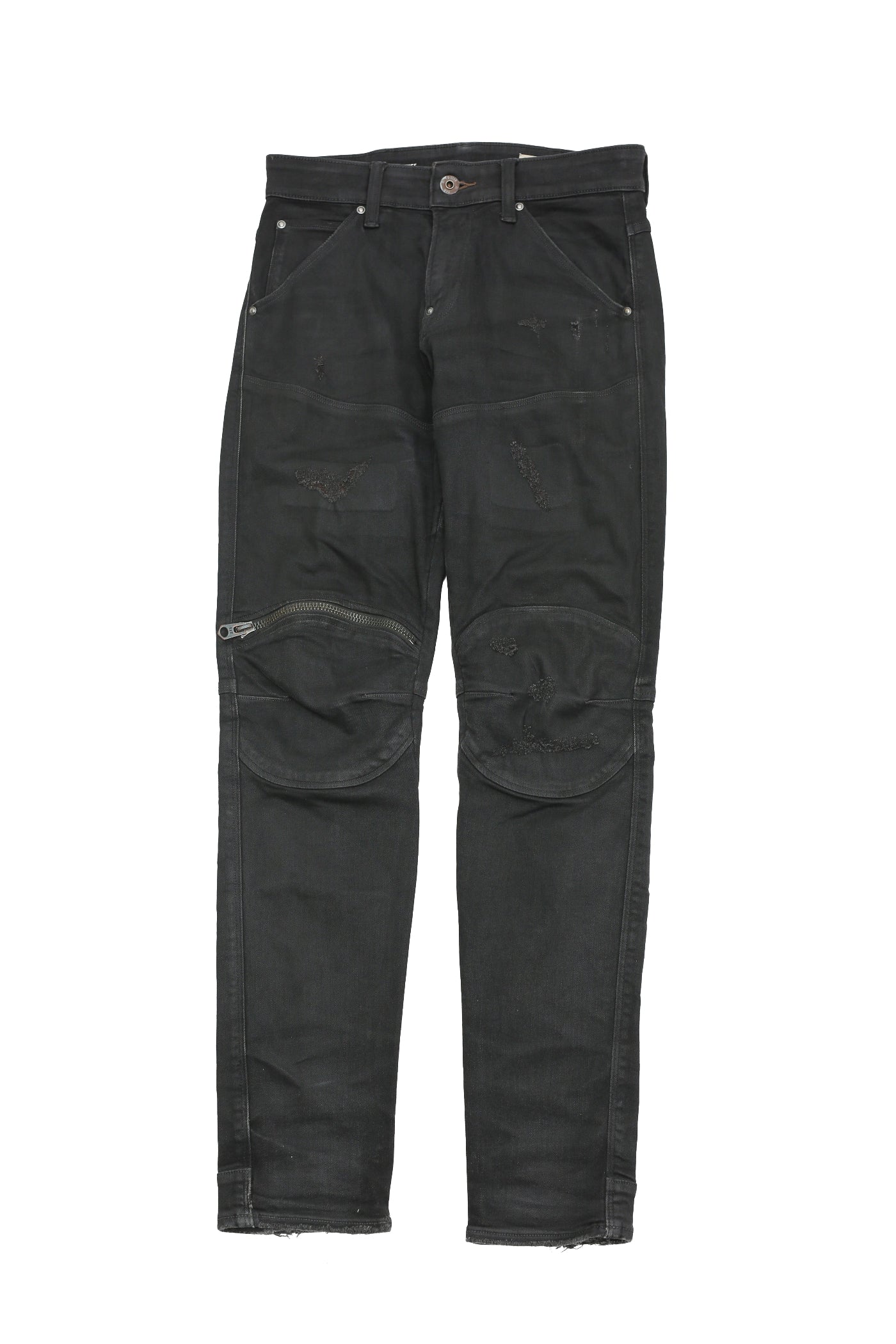 COATED BIKER JEANS