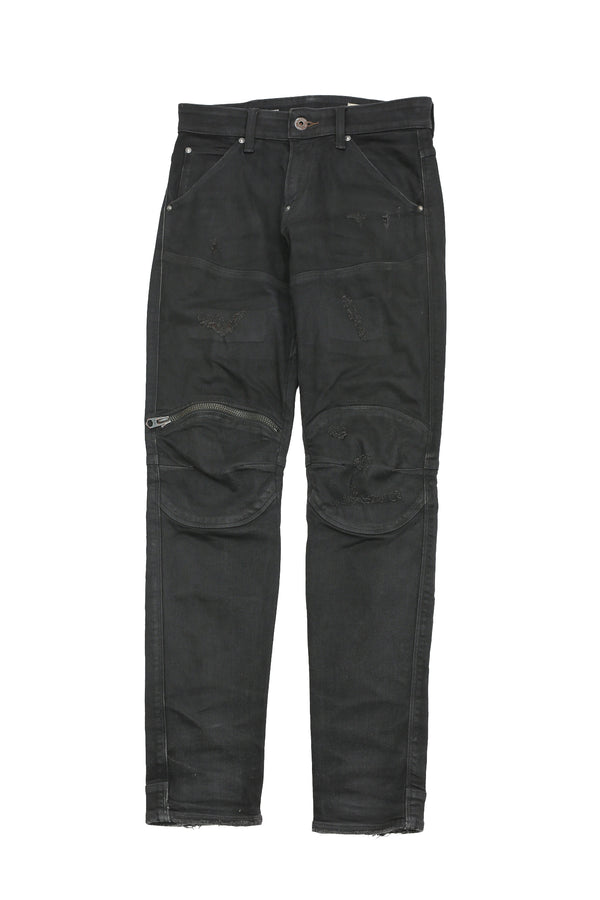 COATED BIKER JEANS