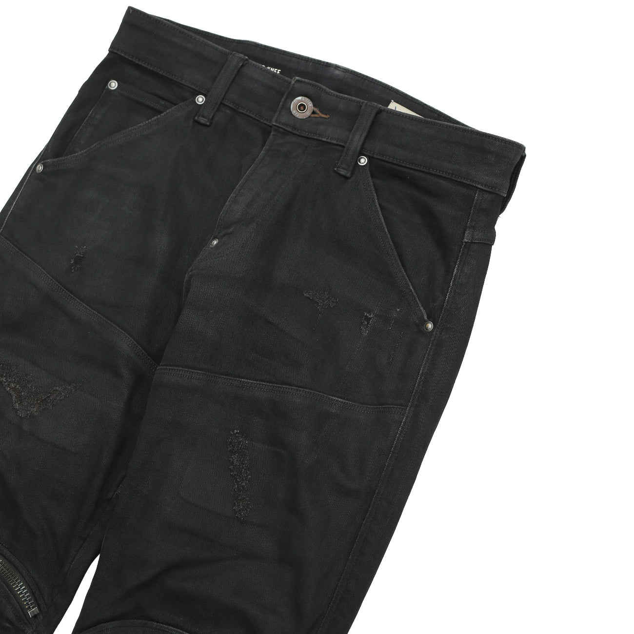 COATED BIKER JEANS