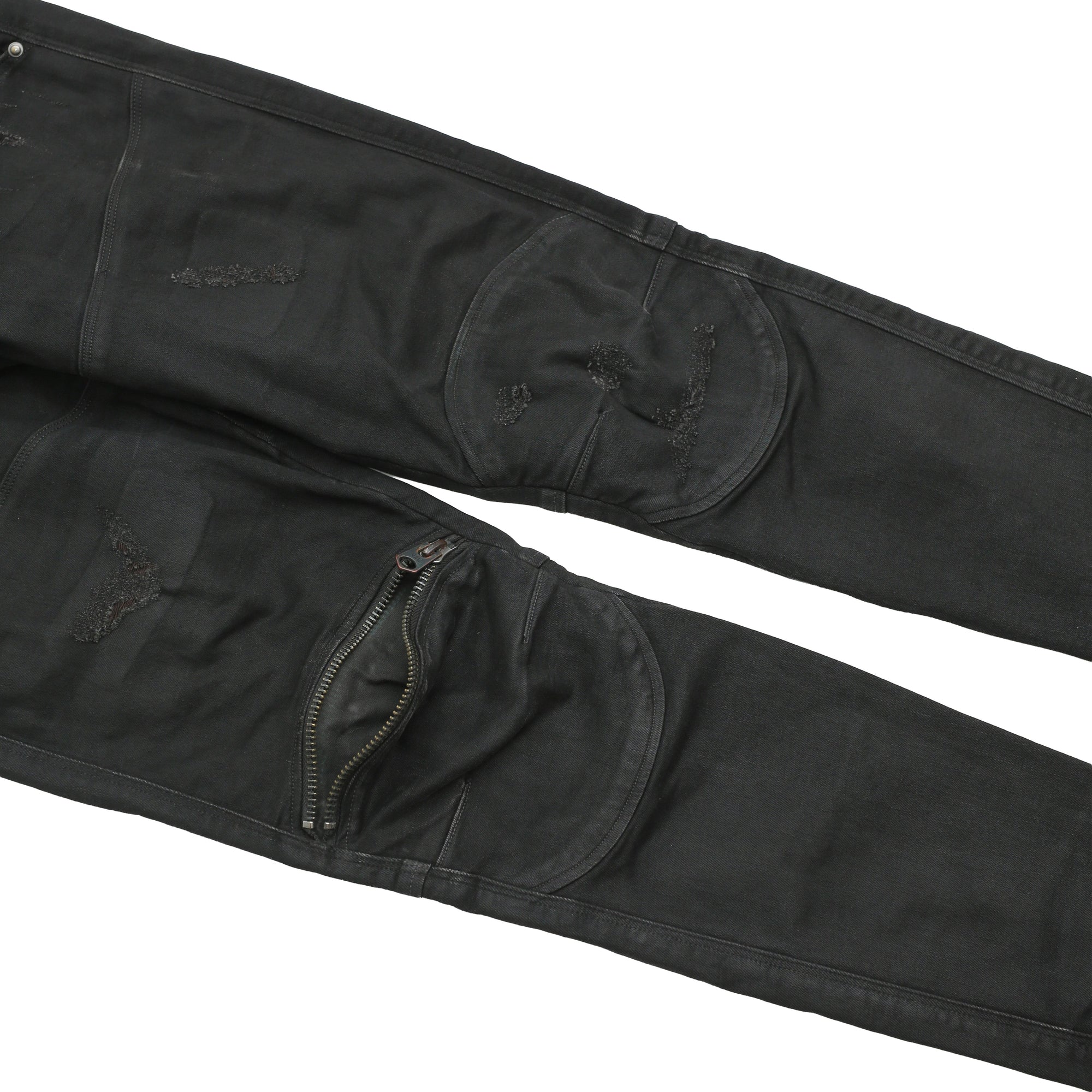 COATED BIKER JEANS