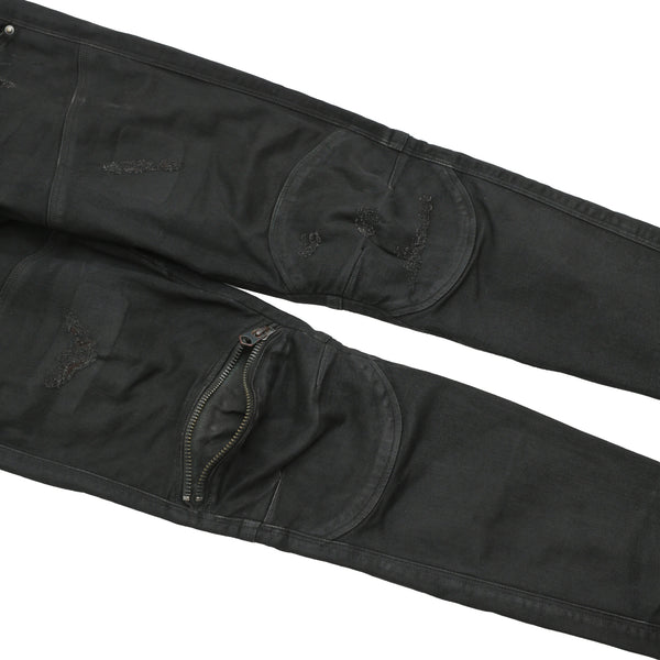COATED BIKER JEANS