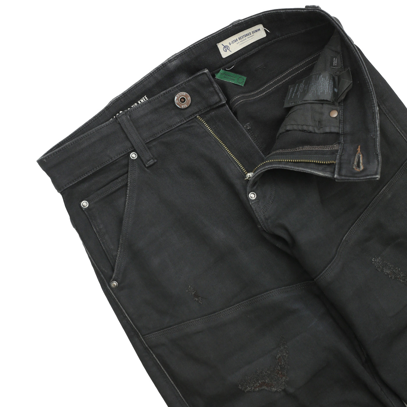 COATED BIKER JEANS