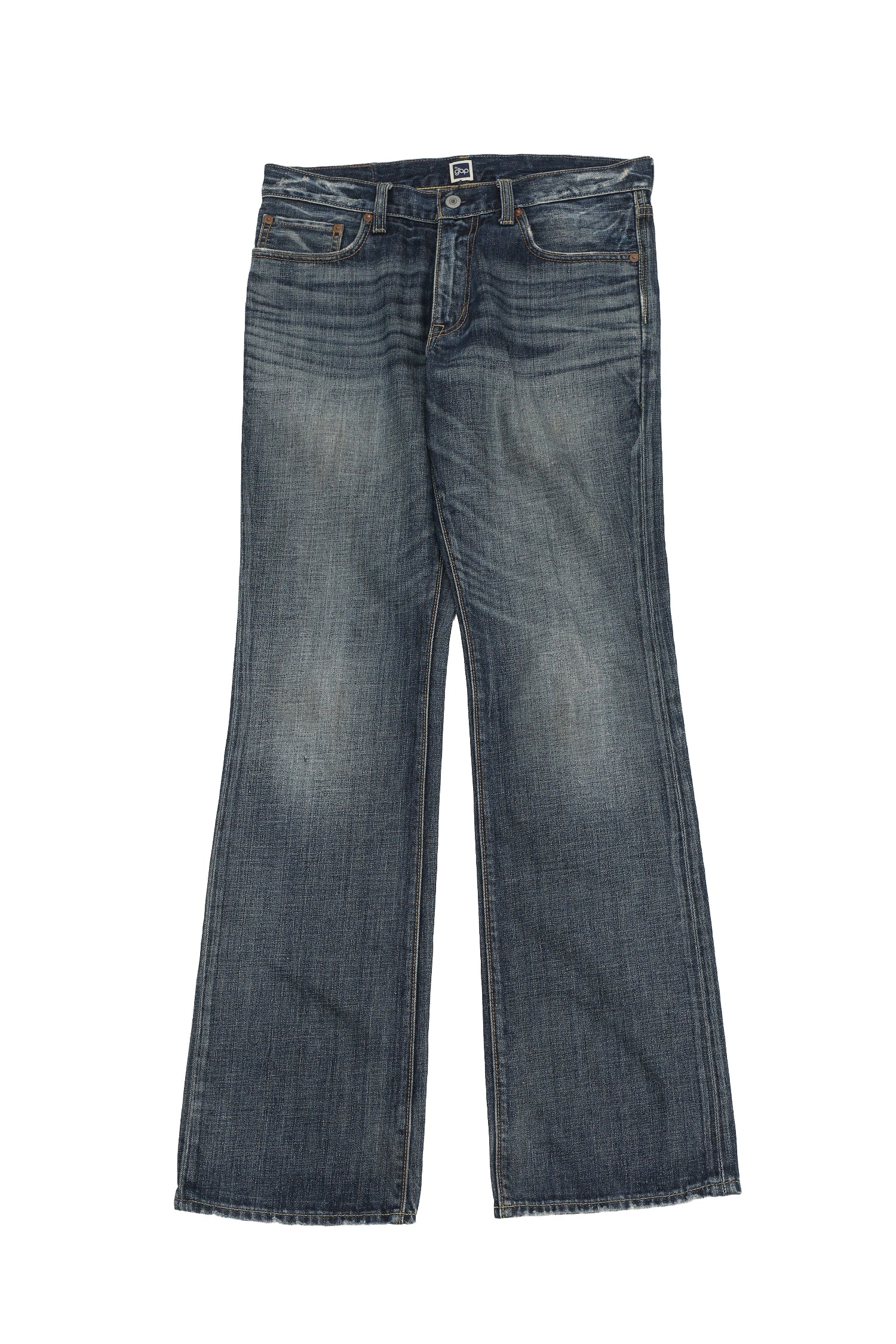 VERTICAL FADING SEMI-FLARED JEANS
