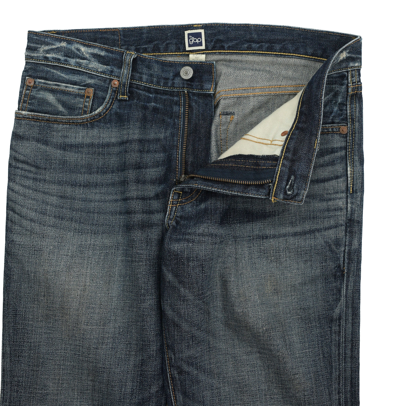 VERTICAL FADING SEMI-FLARED JEANS