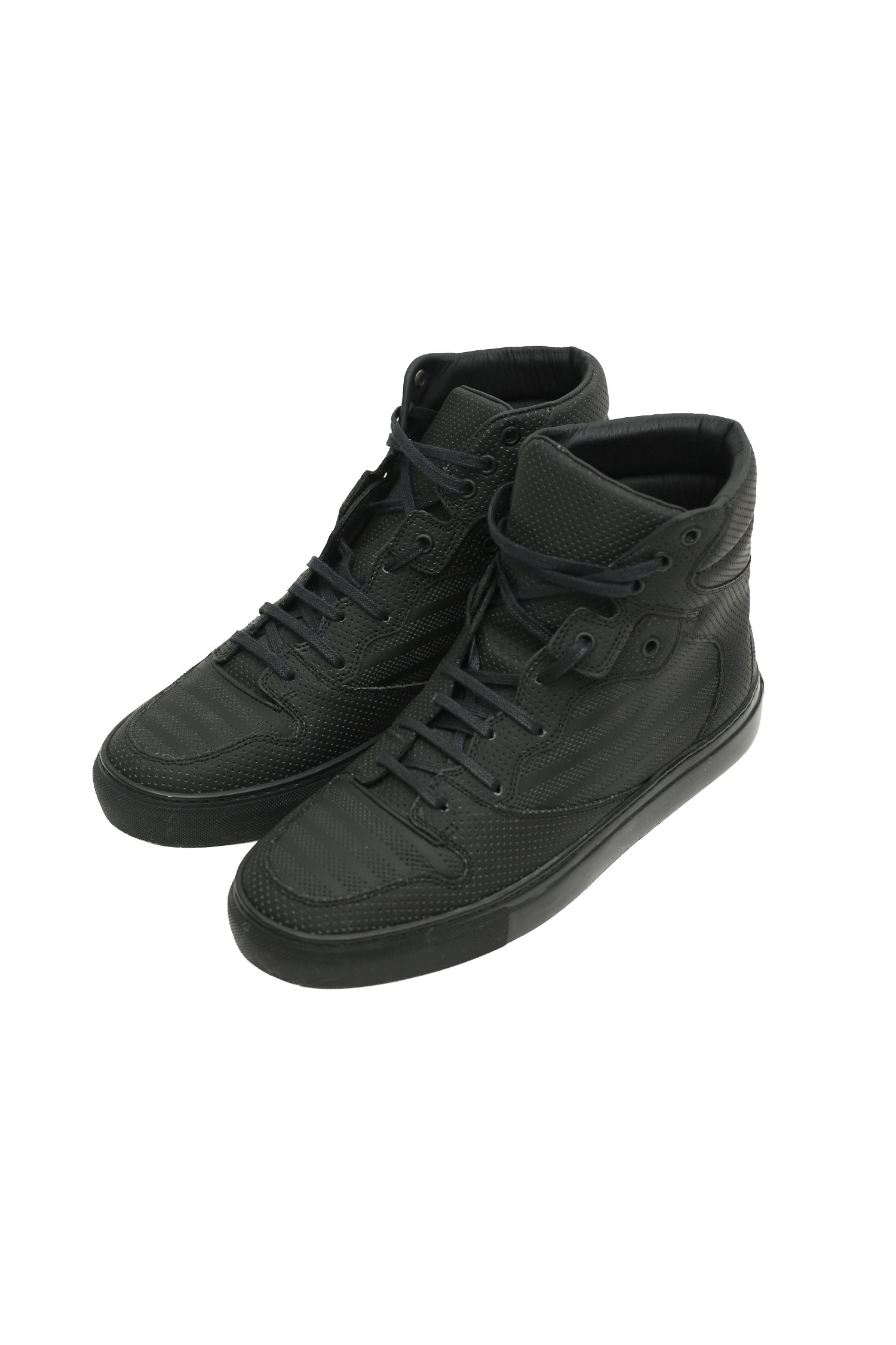 BALENCIAGA - HIGH CUT LEATHER SNEAKERS