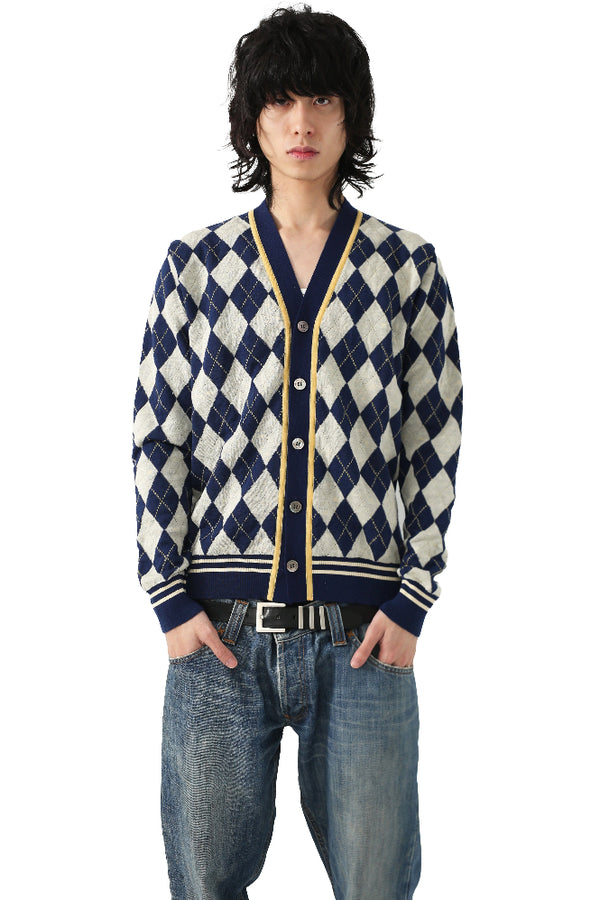 JUNYA WATANABE MAN - ARGYLE KNIT CARDIGAN