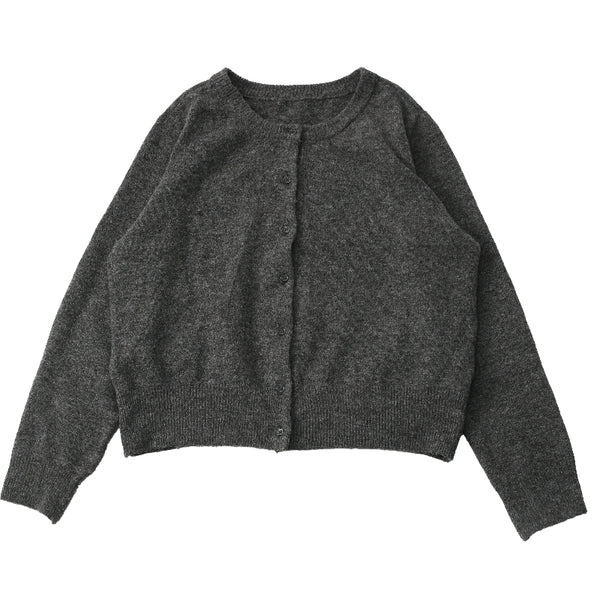 CREW NECK KNIT CARDIGAN
