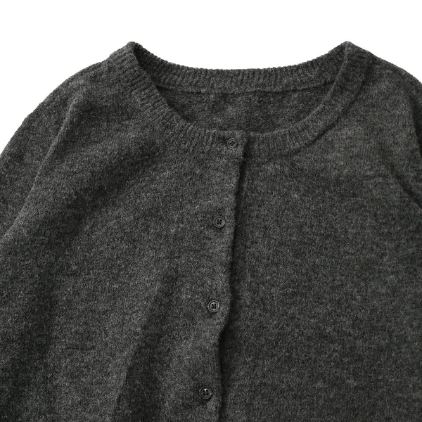 CREW NECK KNIT CARDIGAN