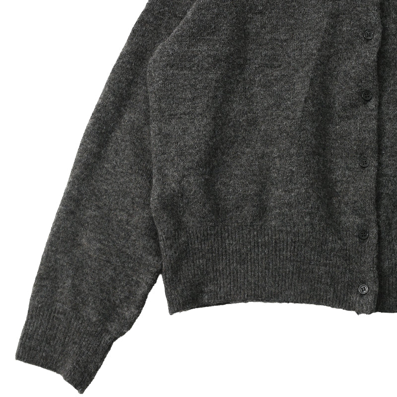 CREW NECK KNIT CARDIGAN
