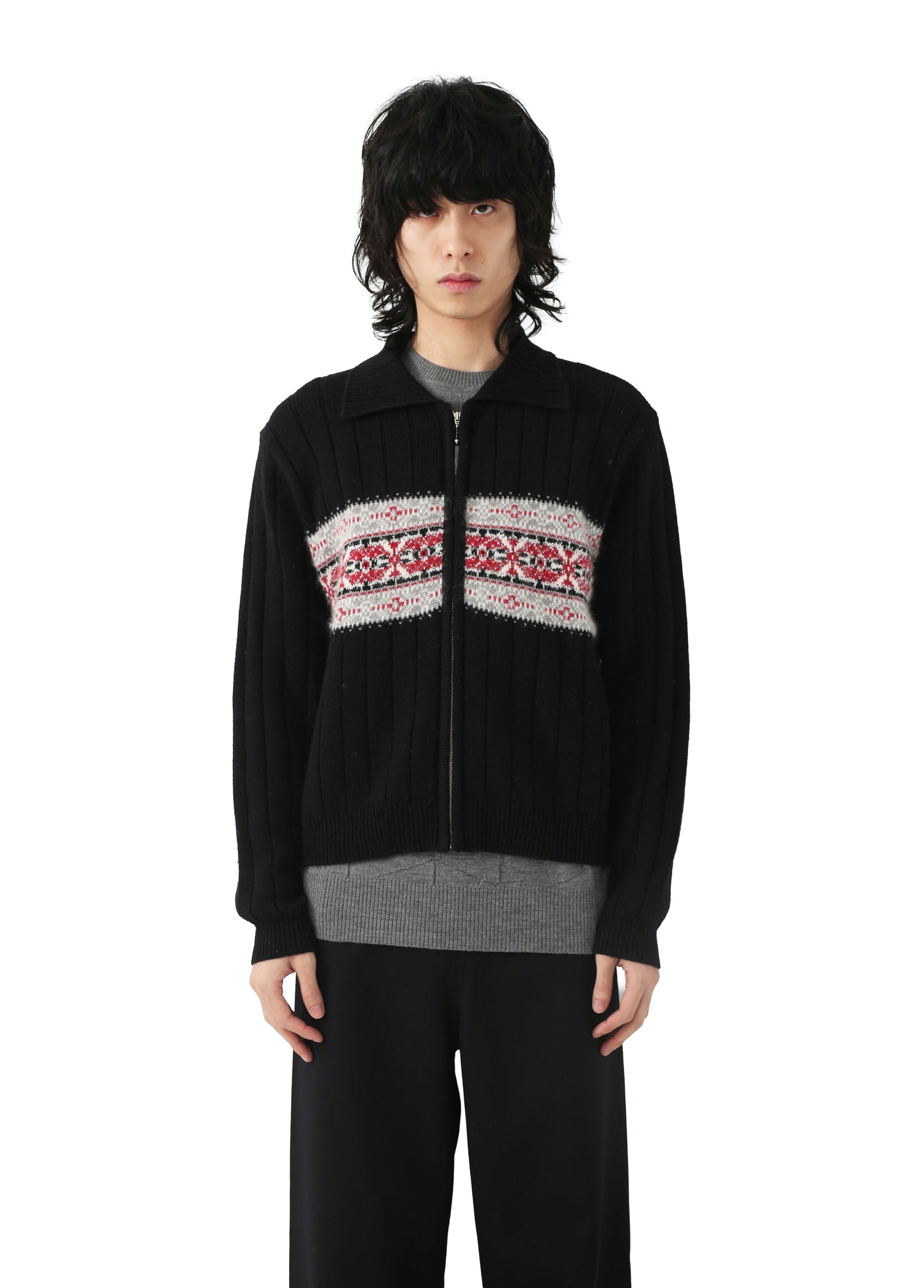 Nordic knit blouson