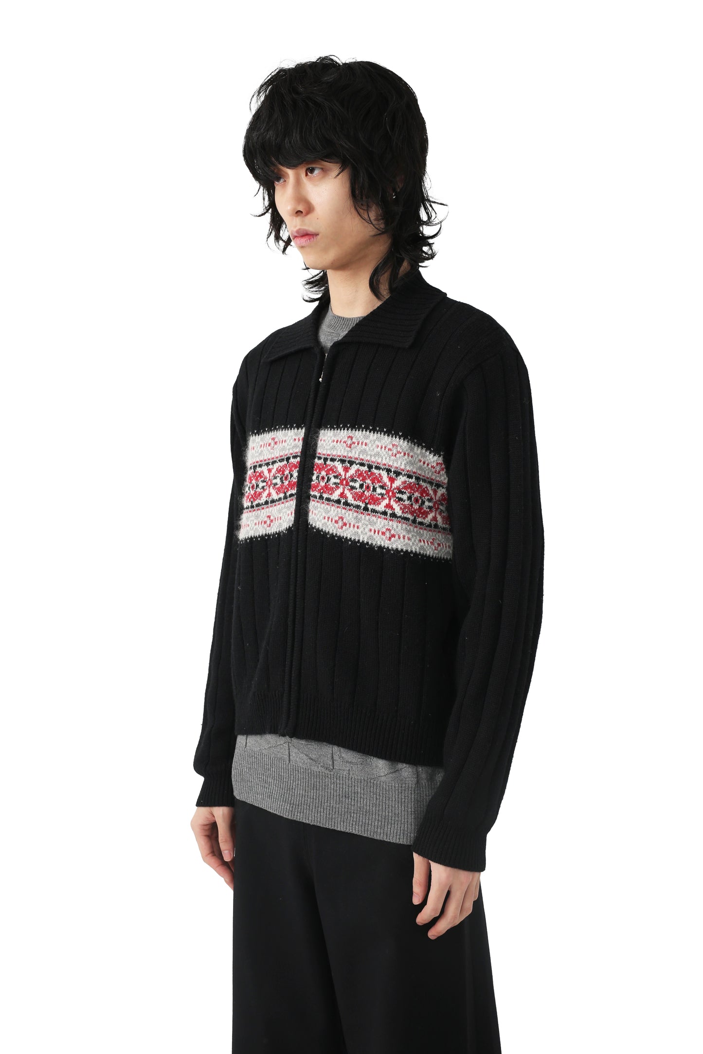 Nordic knit blouson