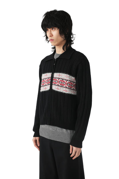 Nordic knit blouson