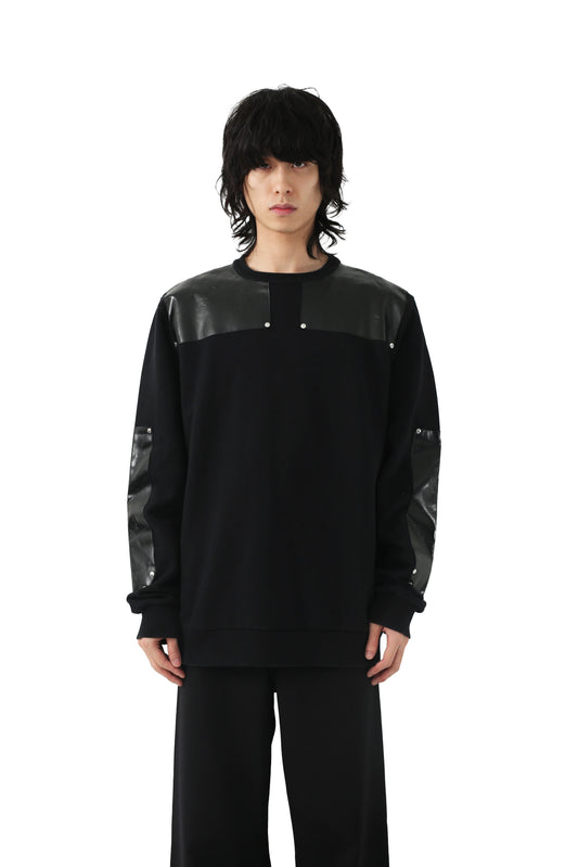 Givenchy by Ricardo Tisci - leather panel sweatshirt