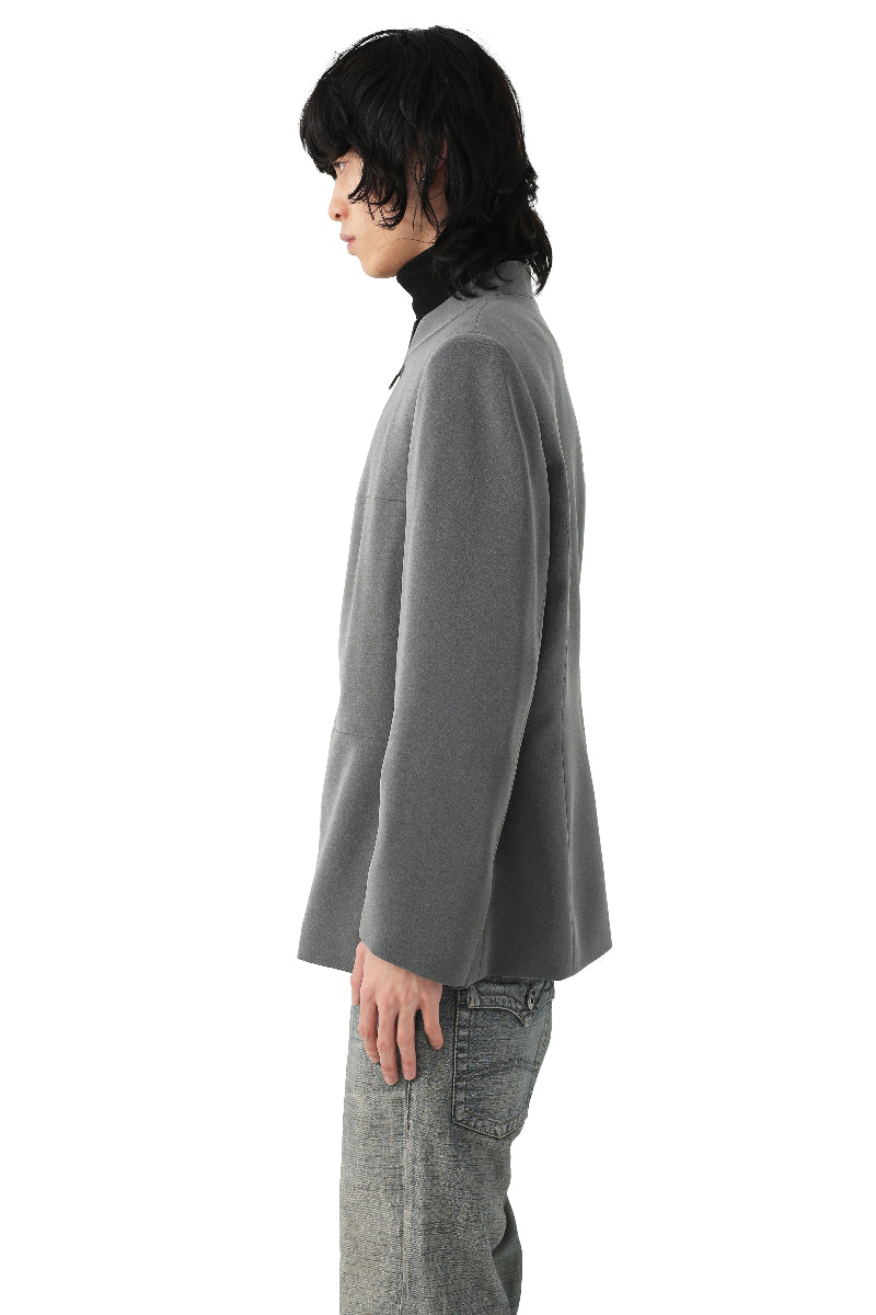 GREY NO COLLAR JACKET