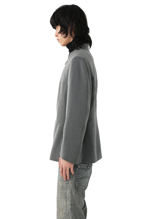 GREY NO COLLAR JACKET