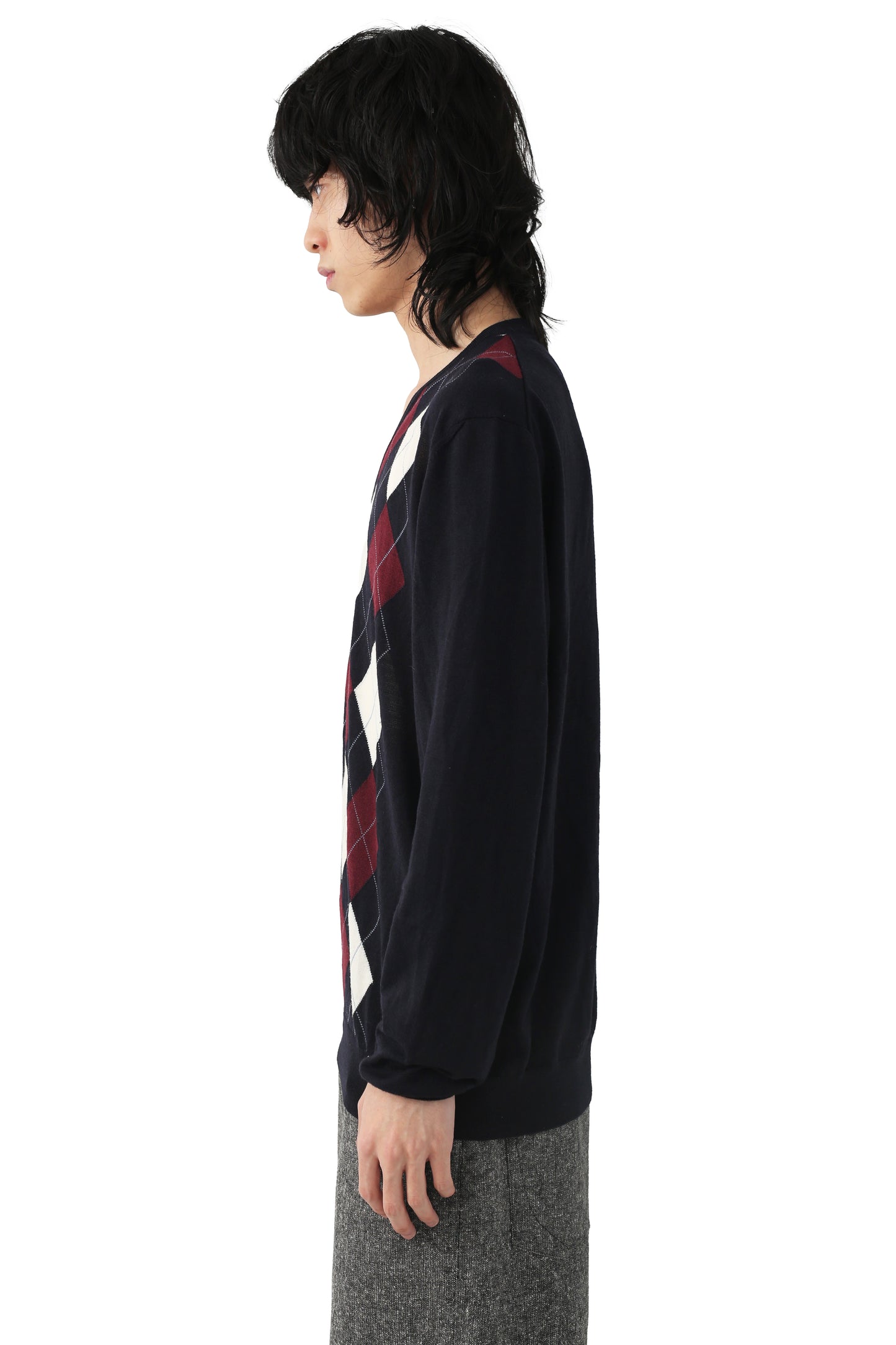 18f/w Prada - argyle knit sweater