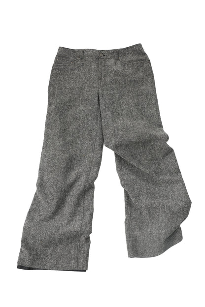 Tweed wool straight trousers