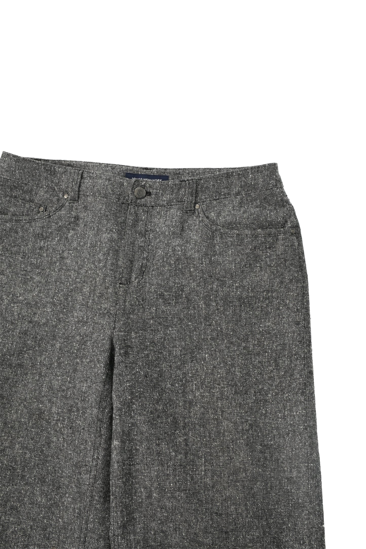 Tweed wool straight trousers