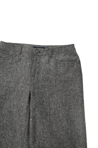 Tweed wool straight trousers