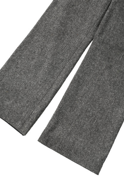 Tweed wool straight trousers