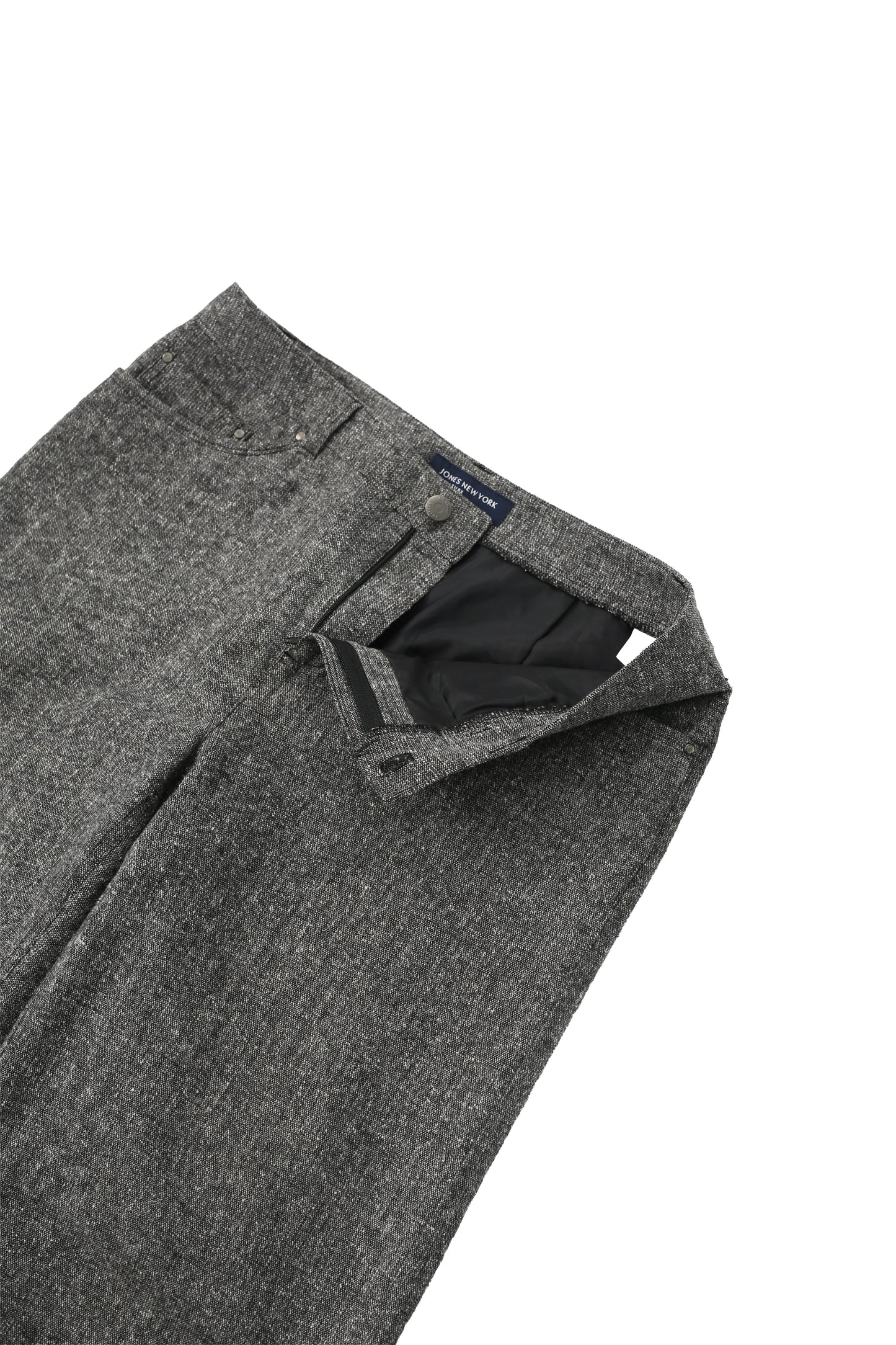 Tweed wool straight trousers