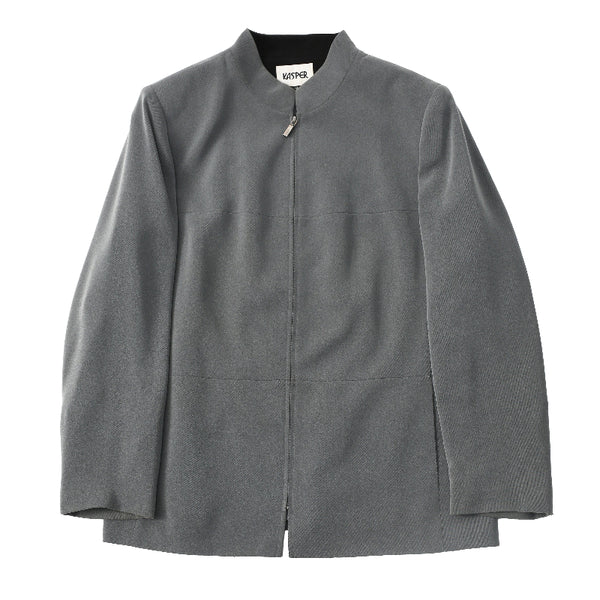 GREY NO COLLAR JACKET