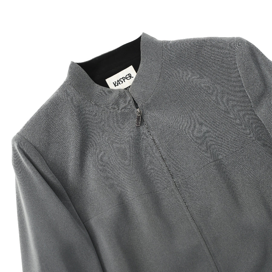 GREY NO COLLAR JACKET