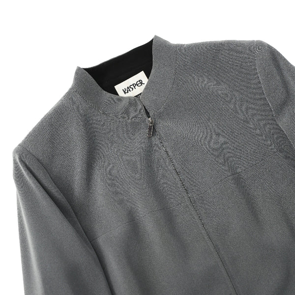 GREY NO COLLAR JACKET