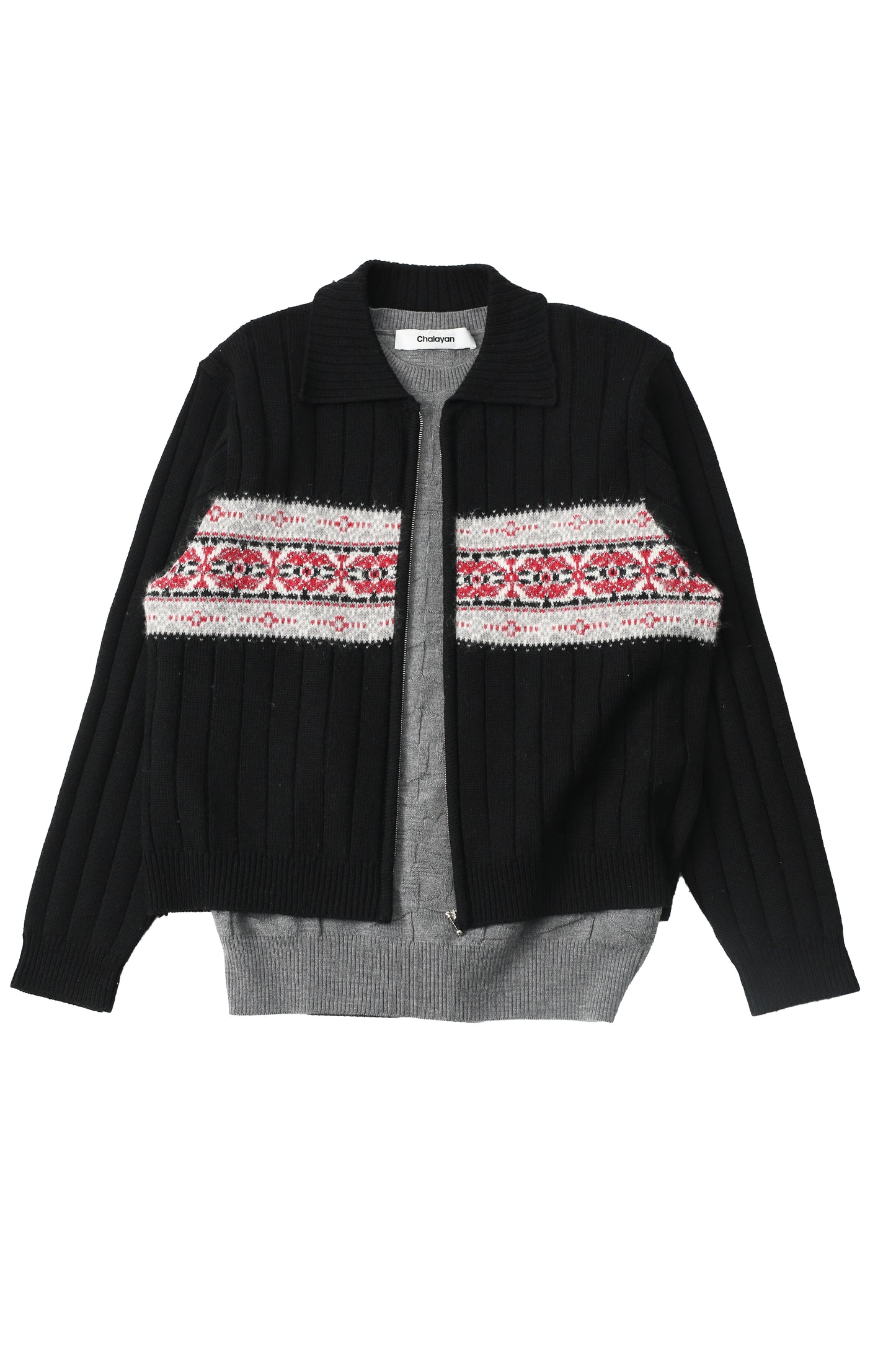 Nordic knit blouson