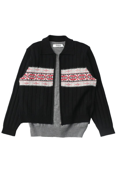 Nordic knit blouson