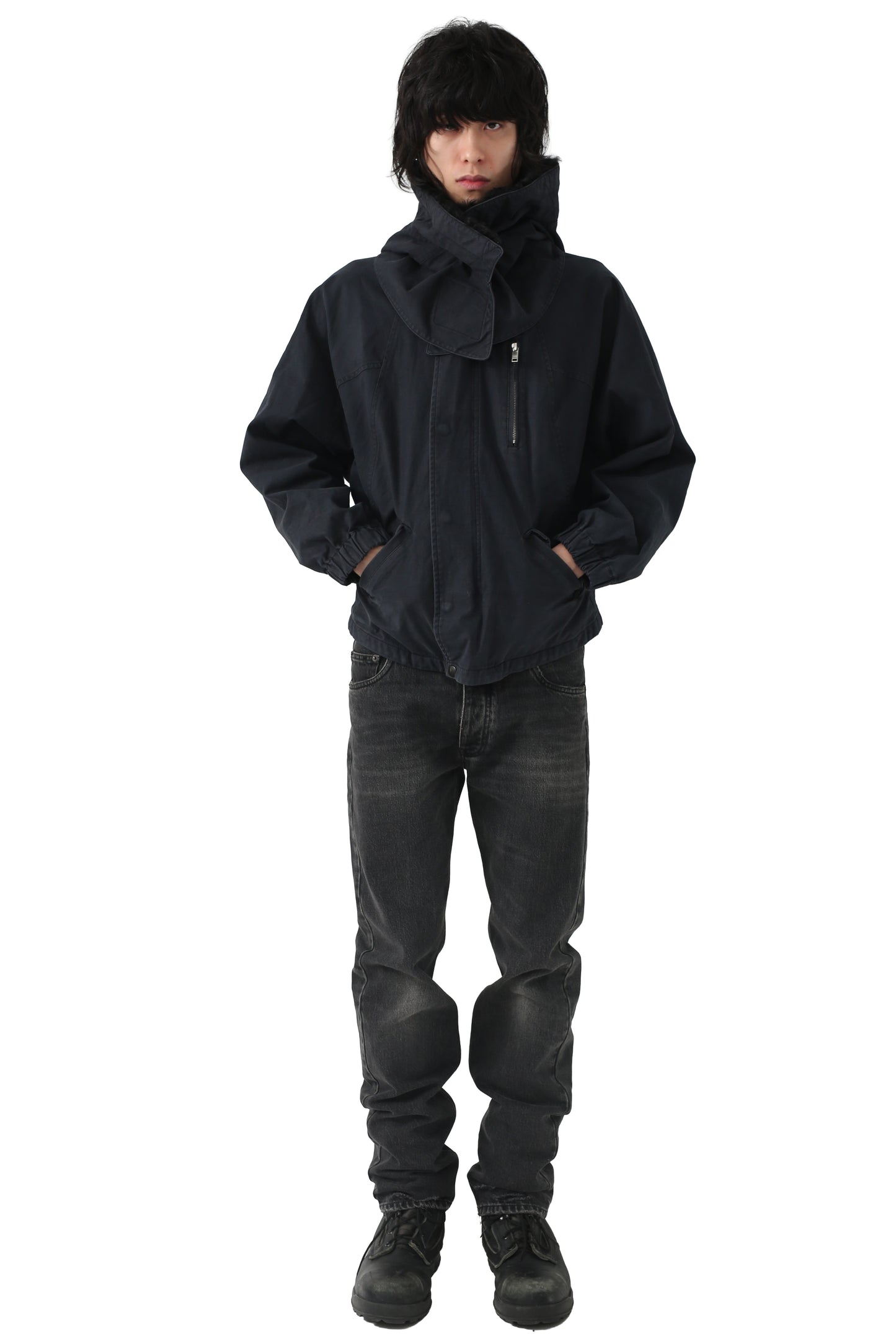 Y-3 - detachable fur hooded jacket