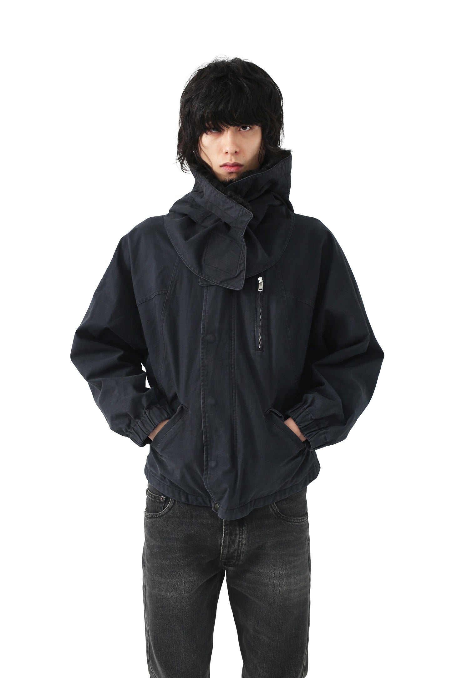 Y-3 - detachable fur hooded jacket