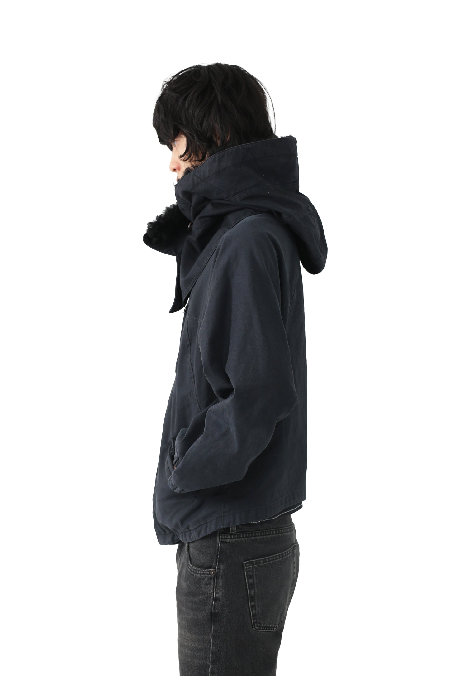Y-3 - detachable fur hooded jacket