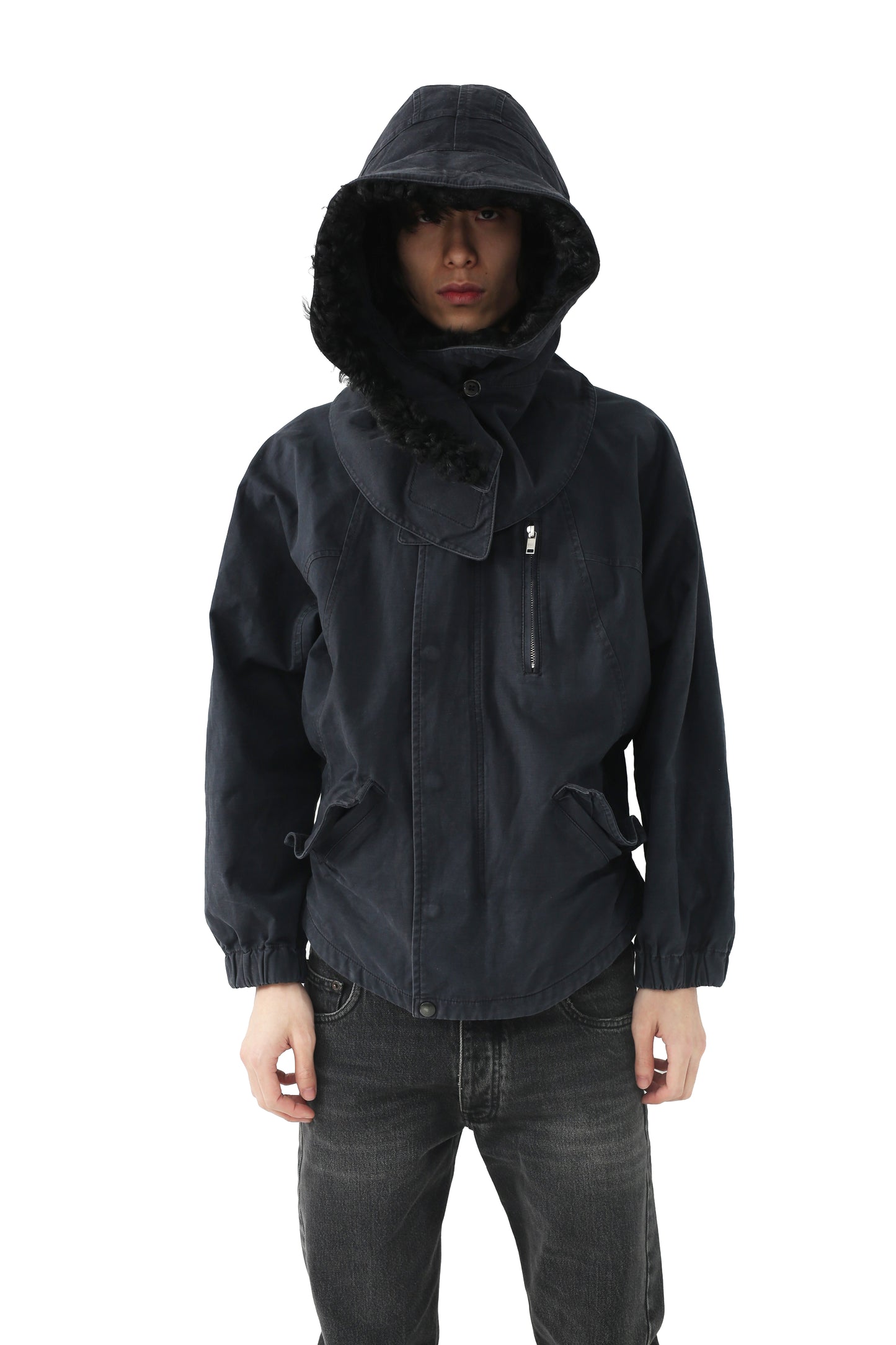 Y-3 - detachable fur hooded jacket
