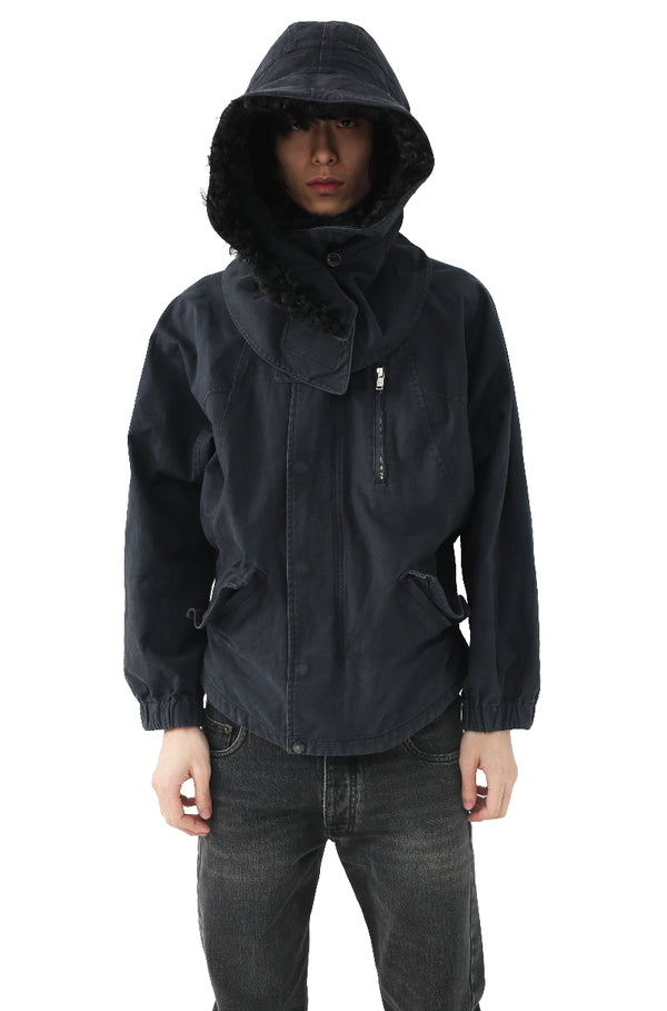Y-3 - DETACHABLE JACKET WITH FUR HOOD