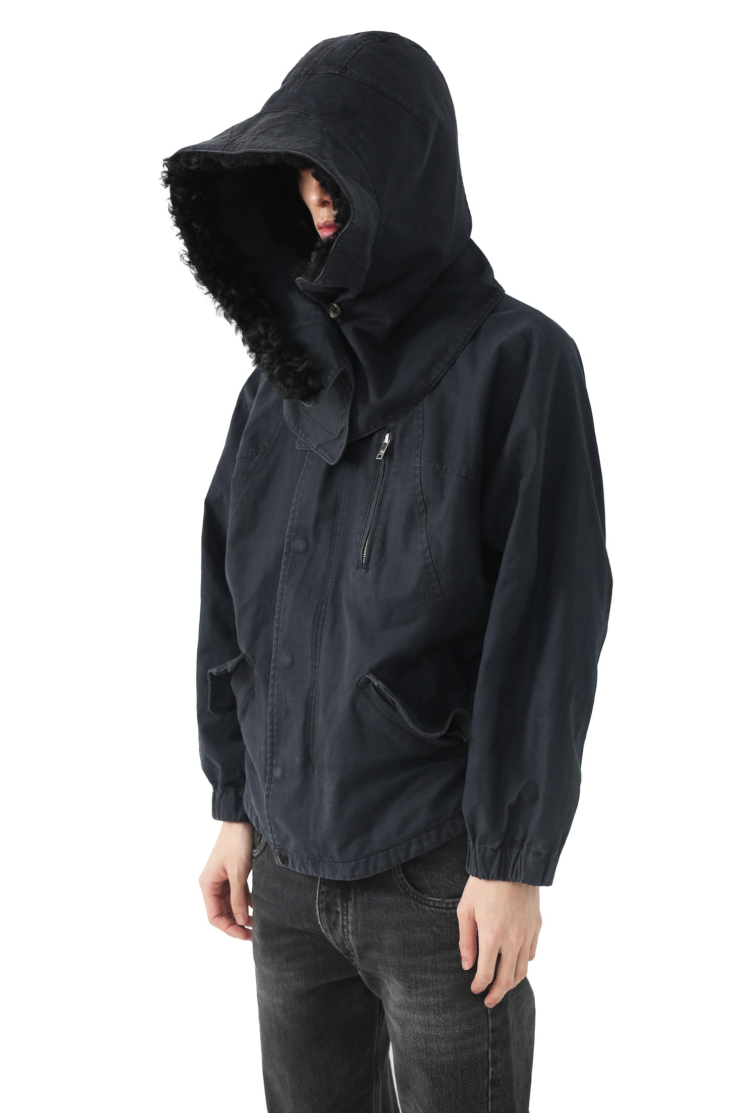 Y-3 - detachable fur hooded jacket