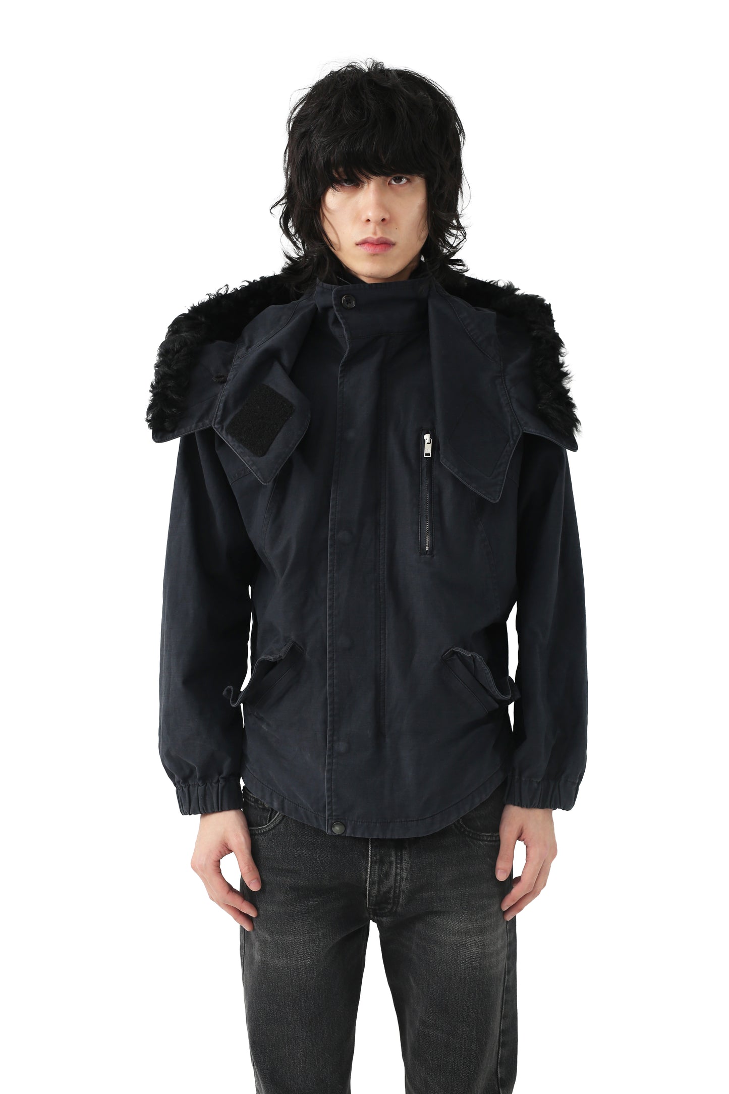 Y-3 - detachable fur hooded jacket