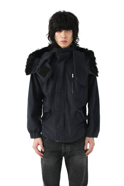 Y-3 - detachable fur hooded jacket