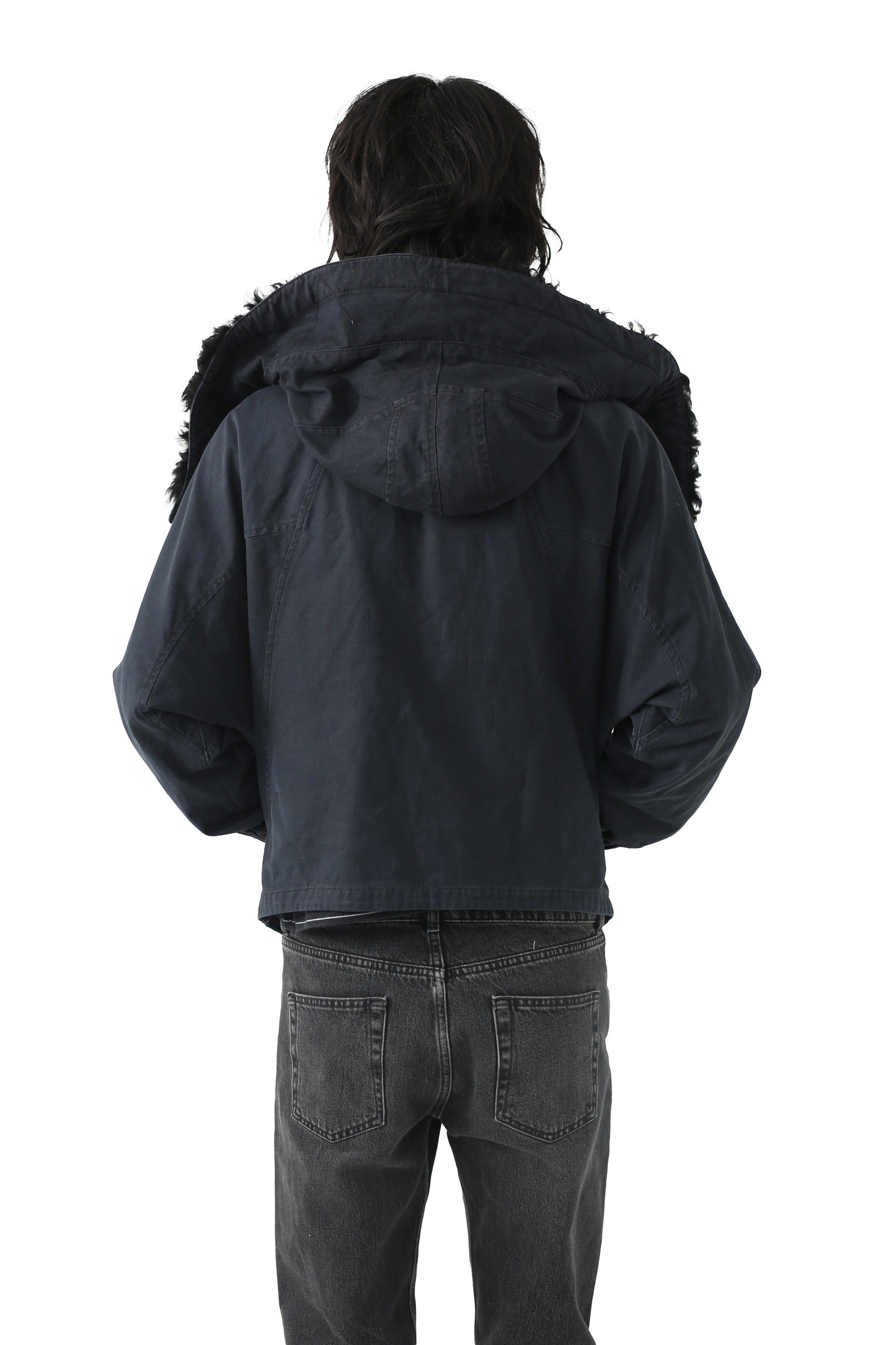 Y-3 - detachable fur hooded jacket