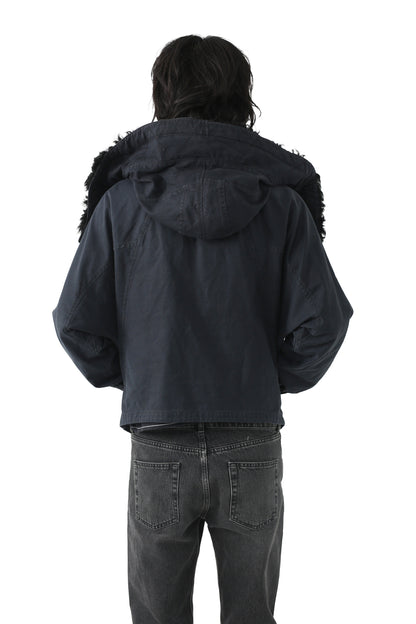 Y-3 - detachable fur hooded jacket