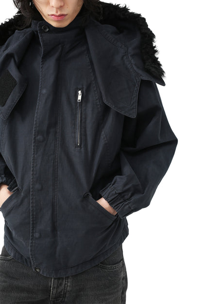 Y-3 - detachable fur hooded jacket